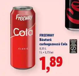 Lidl FREEWAY Băutură carbogazoasă Cola Ofertă