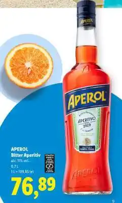 Lidl Aperol Bitter Aperitiv Ofertă