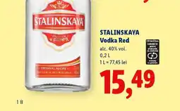 Lidl Stalinskaya Vodka Red Ofertă