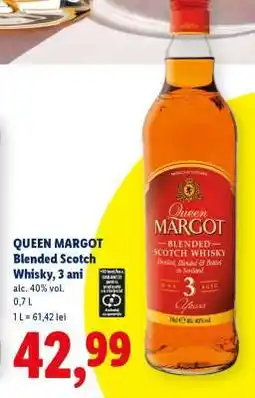 Lidl QUEEN MARGOT Blended Scotch Whisky, 3 ani Ofertă