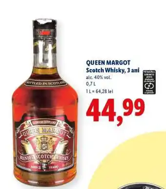 Queen Margot Scotch Whisky, 3 ani
