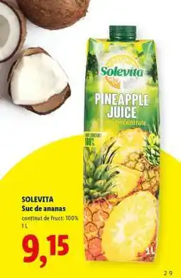Lidl Solevita Pineapple Juice Ofertă