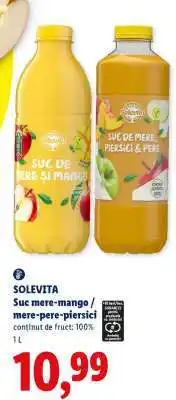 Lidl SOLEVITA Suc mere-mango / mere-pere-piersici Ofertă