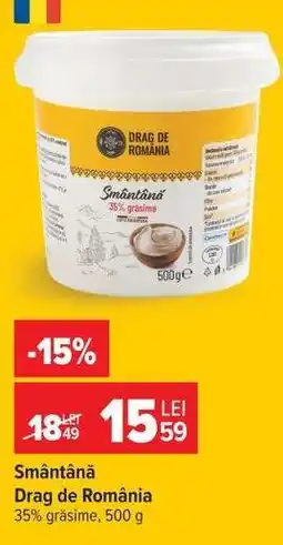 Carrefour Smântână Drag de România Ofertă