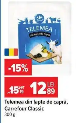 Carrefour Telemea din lapte de capră, Carrefour Classic Ofertă