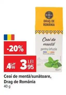 Carrefour Ceai de mentă/sunătoare, Drag de România Ofertă
