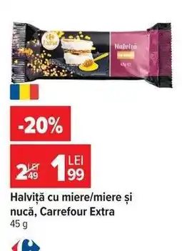 Carrefour Halviță cu miere/miere și nucă, Carrefour Extra Ofertă