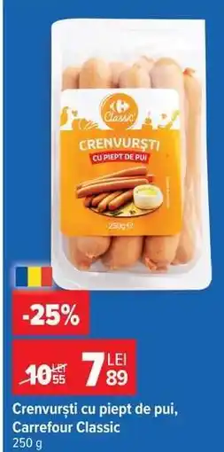 Carrefour Crenvurști cu piept de pui Carrefour Classic Ofertă
