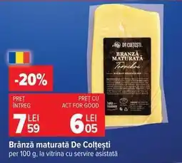 Carrefour Brânză maturată De Colțești Ofertă