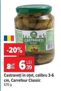Carrefour Castraveți în oțet, calibru 3-6 cm, Carrefour Classic Ofertă