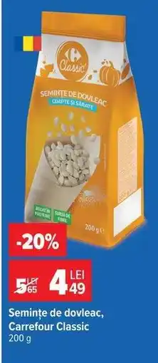 Carrefour Semințe de dovleac, Carrefour Classic Ofertă