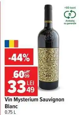 Carrefour Vin Mysterium Sauvignon Blanc Ofertă