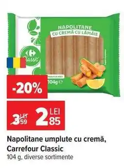 Carrefour Napolitane umplute cu cremă, Carrefour Classic Ofertă