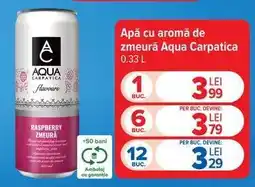 Carrefour Apă cu aromă de zmeură Aqua Carpatica 0.33L Ofertă