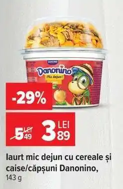 Carrefour Iaurt mic dejun cu cereale și caise/căpșuni Danonino Ofertă