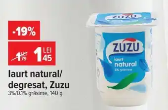 Carrefour Iaurt natural/degresat Zuzu Ofertă