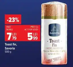 Carrefour Toast fin, Savoria Ofertă