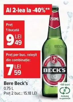 Carrefour Bere Beck's Ofertă
