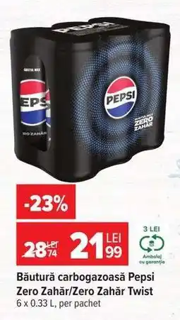 Carrefour Băutură carbogazoasă Pepsi Zero Zahăr/Zero Zahăr Twist Ofertă