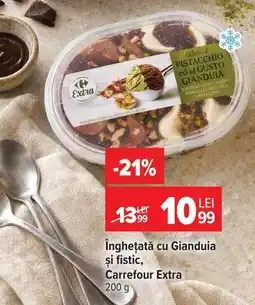 Carrefour Înghețată cu gianduia și fistic Carrefour Extra Ofertă