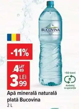 Carrefour Apă minerală naturală plată Bucovina Ofertă