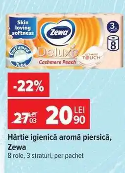 Carrefour Hârtie igienică aromă piersică, Zewa Ofertă