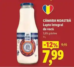 Lidl Cămara Noastră Lapte integral de vacă Ofertă
