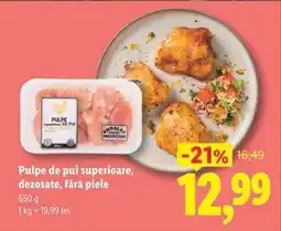 Lidl Pulpe de pui superioare dezosate fără piele Ofertă