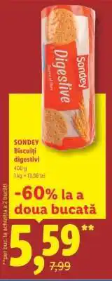 Lidl Sondey Biscuiți digestivi Ofertă