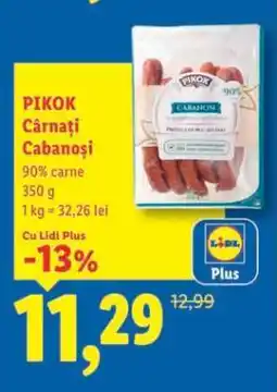 Lidl PIKOK Cârnați Cabanoși Ofertă