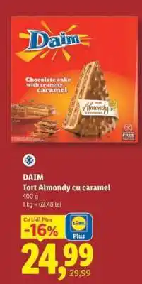 Lidl DAIM Tort Almondy cu caramel Ofertă
