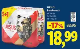 Lidl URSUS Bere blondă Ofertă
