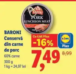 Lidl BARONI Conservă din carne de porc Ofertă