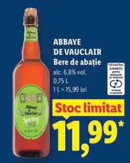 Lidl Abbaye de Vauclair Bere de abație Ofertă