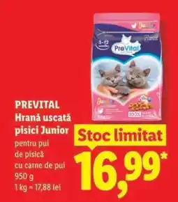 Lidl PREVITAL Hrană uscată pisici Junior Ofertă