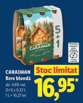 Lidl CARAIMAN Bere blondă Ofertă