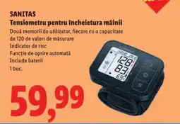 Lidl SANITAS Tensiometru pentru încheietura mâinii Ofertă