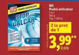 Lidl W5 Pudră anticalcar Ofertă