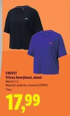 Lidl CRIVIT Tricou funcțional, damă Ofertă