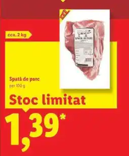 Lidl Spată de porc Ofertă