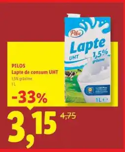 Lidl Pilos Lapte de consum UHT Ofertă