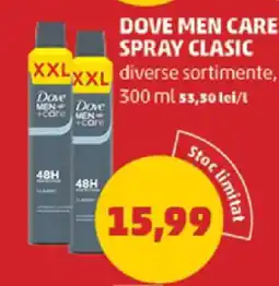 Penny DOVE MEN CARE SPRAY CLASIC Ofertă
