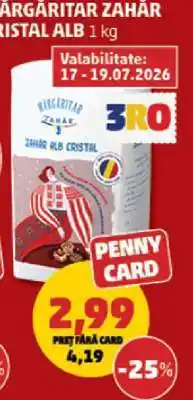 Penny Mărgăritar Zahăr Cristal Alb 1 kg Ofertă