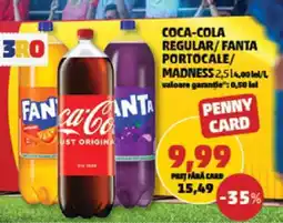 Penny COCA-COLA regular / FANTA portocale/madness Ofertă