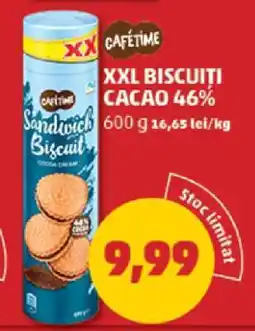 Penny CAFÉTIME XXL Biscuiți Cacao 46% Ofertă