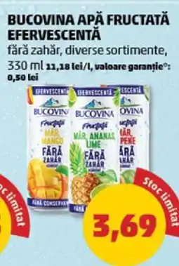 Penny BUCOVINA APĂ FRUCTATĂ EFERVESCENTĂ Ofertă