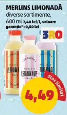Penny MERLINS LIMONADĂ Ofertă