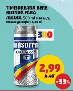 Penny Timișoreana Bere Blondă Fără Alcool Ofertă