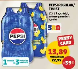 Penny PEPSI REGULAR / TWIST Ofertă