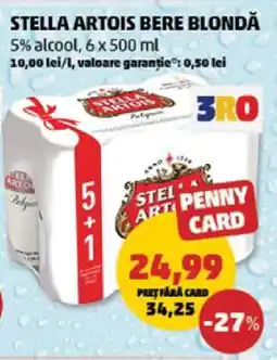 Penny STELLA ARTOIS Bere blondă Ofertă